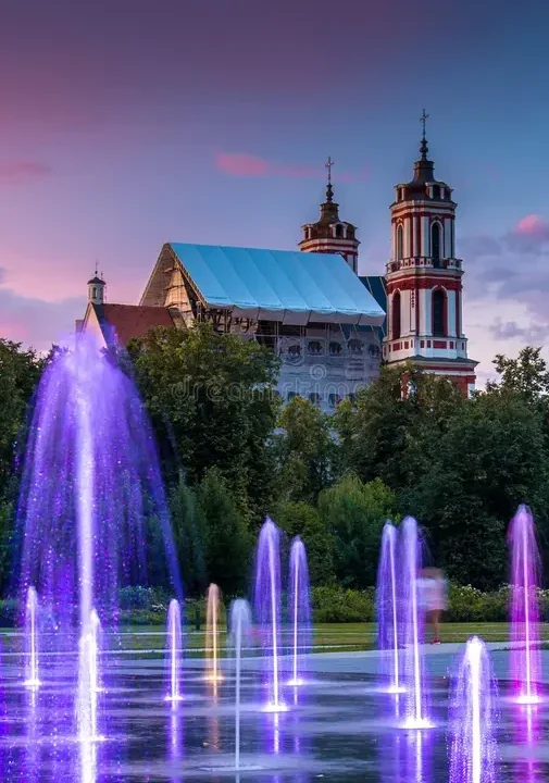 charming europe city vilnius lithuania vertical image beautiful capital city church fountain famous places vilnius city 283567503 e1746092354327
